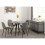 Seconique Athens Round Dining Table Concrete Effect Top Black Metal legs 4