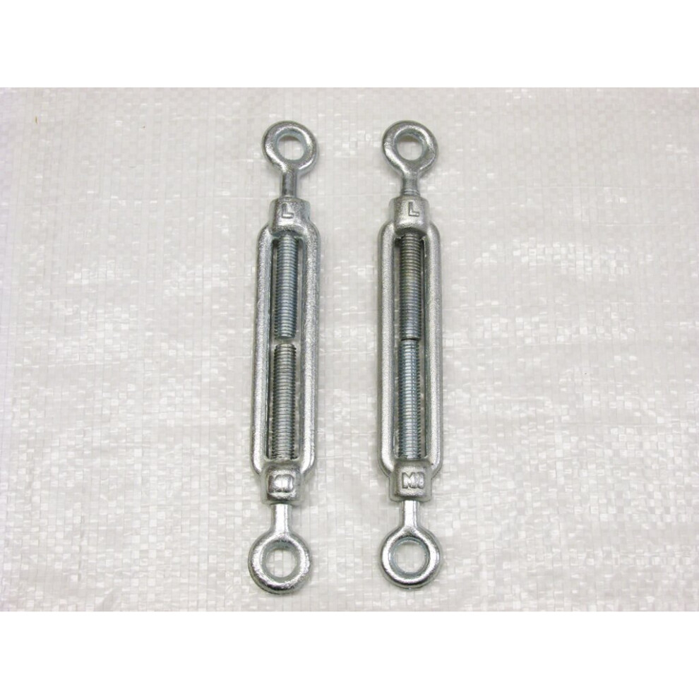 (16Mm, Pack Of 2) Eye & Eye Galvanised Turnbuckles From 5Mm - 33Mm 600988523586