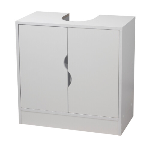 (White) Partial Pedestal Bathroom Under Cupboard Storage 2