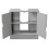 (Grey) Partial Pedestal Bathroom Under Cupboard Storage 3