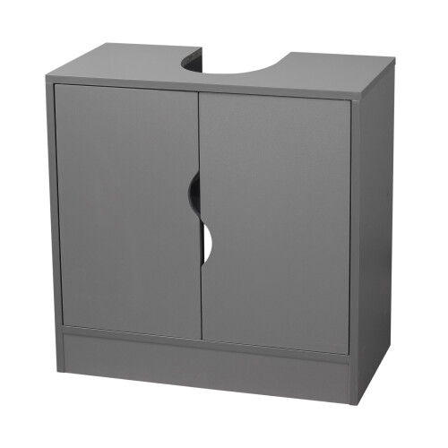 (Grey) Partial Pedestal Bathroom Under Cupboard Storage 1