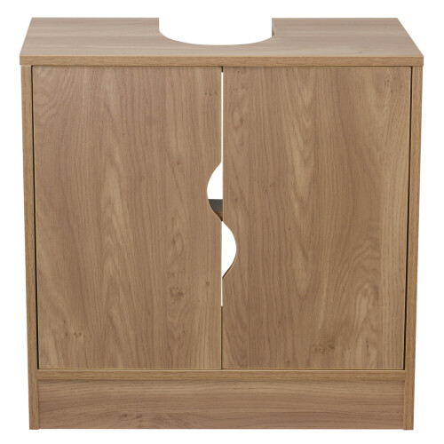 (Oak) Partial Pedestal Bathroom Under Cupboard Storage 1