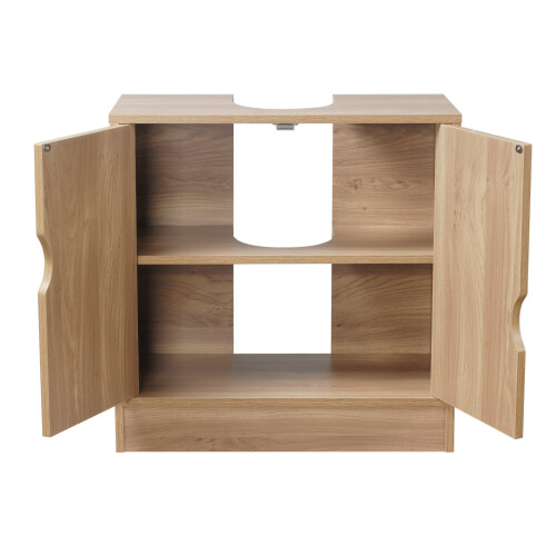 (Oak) Partial Pedestal Bathroom Under Cupboard Storage 2