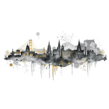 Summer Thornton (Edinburgh Skyline) 60 x 80 x 4cm Canvas Print