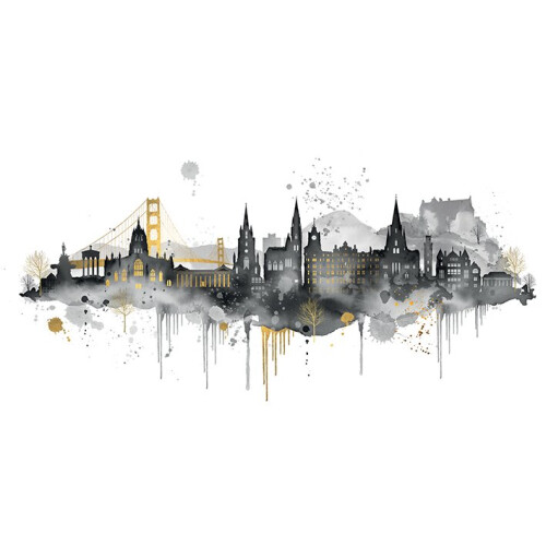 Summer Thornton (Edinburgh Skyline) 60 x 80 x 4cm Canvas Print