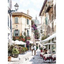 Richard Macneil (Café Stroll) 30 x 40 x 4cm Canvas Print