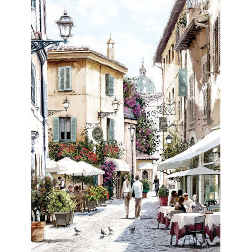 Richard Macneil (Café Stroll) 30 x 40 x 4cm Canvas Print
