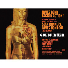 James Bond (Goldfinger - Projection) 60 x 80 x 4cm Canvas Print