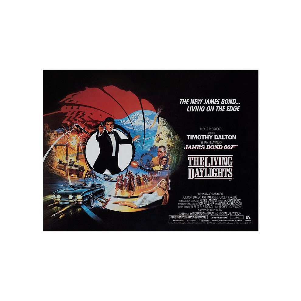 James Bond (The Living Daylights - Living on the Edge) 60 x 80 x 4cm Canvas Print