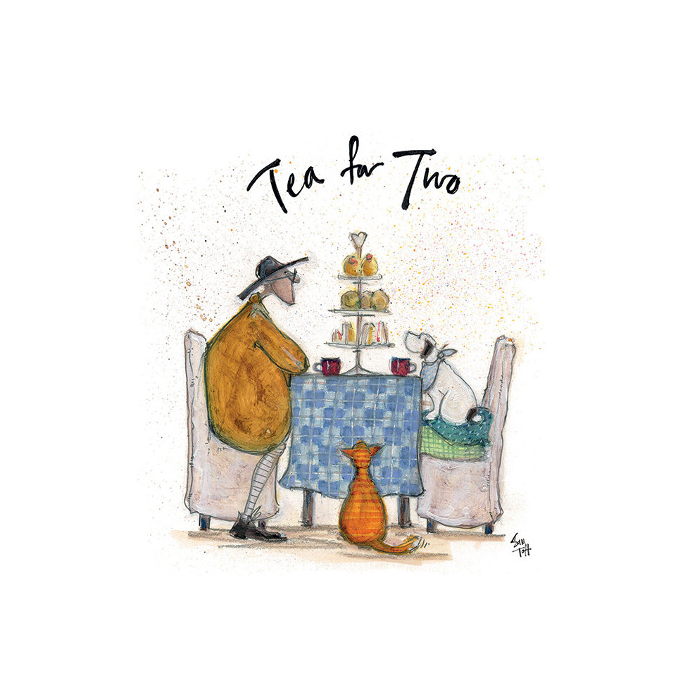 Sam Toft (Tea for Two - Colour) 30 x 30 x 4cm Canvas Print