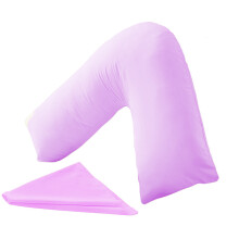 (Lilac , Plain V- Pillow Case Only) Ease Care V Pillow Case Back Neck Nursing Support