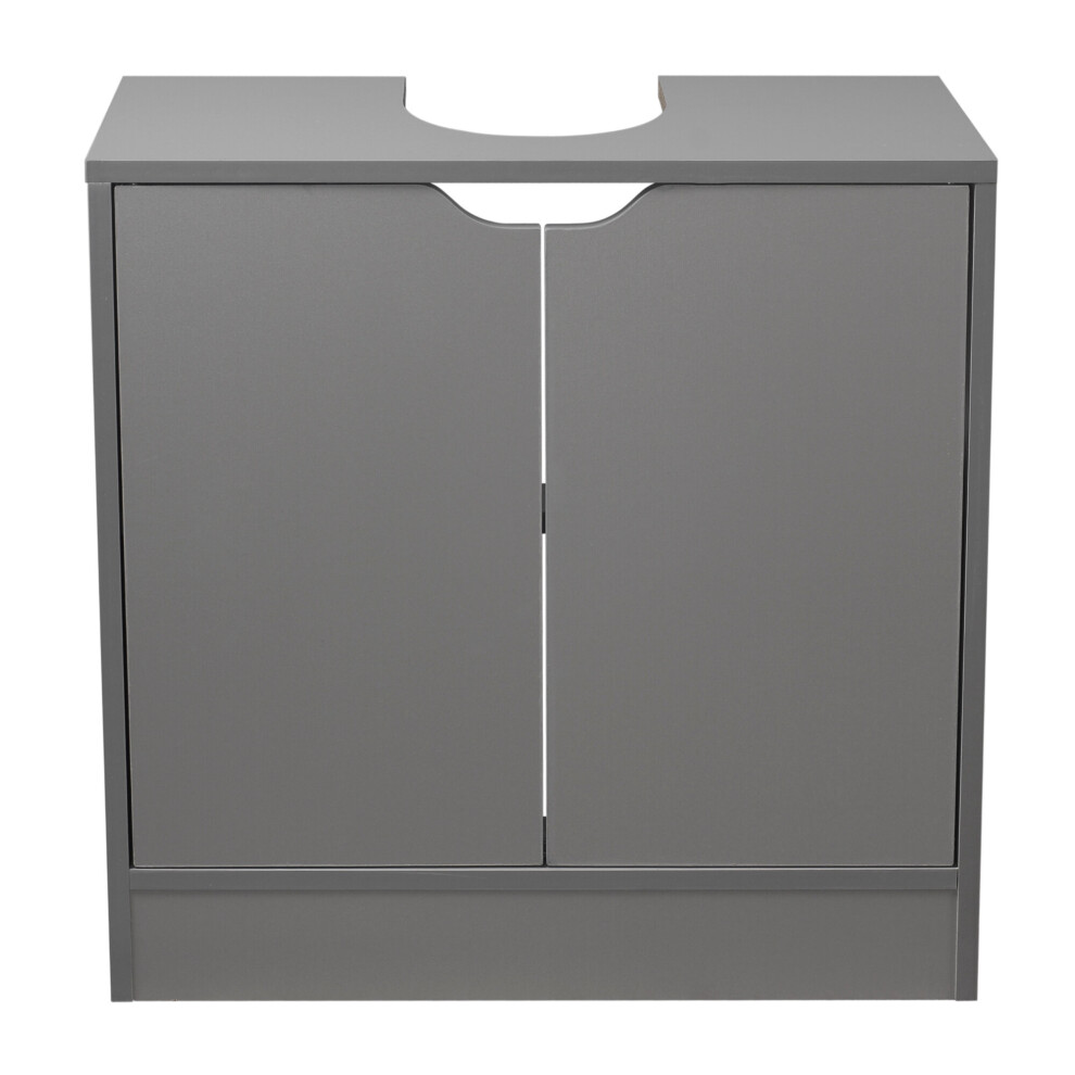 (Grey) Full Pedestal Bathroom Under Cupboard Storage