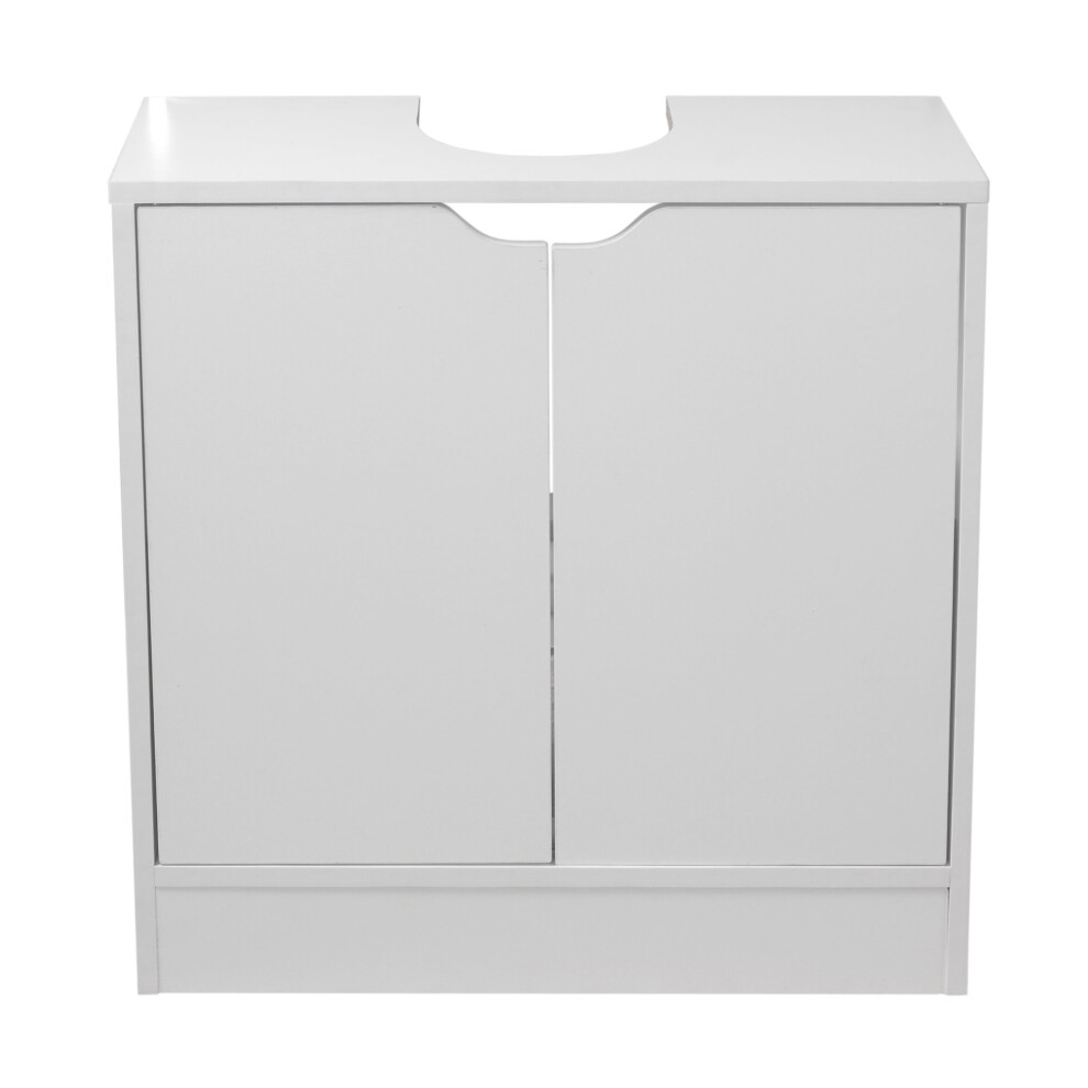 (White) Full Pedestal Bathroom Under Cupboard Storage