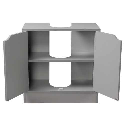 (Grey) Full Pedestal Bathroom Under Cupboard Storage 2