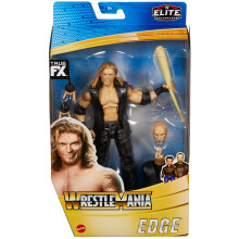 WWE Wrestlemania 37 Elite Collection Figura de Acción Edge con Chaleco de Entrada y Piezas para Rocco