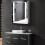 Living And Home Anti-fog LED Clock Wall Mounted Mirror Cabinet, Touch Control Switch 2