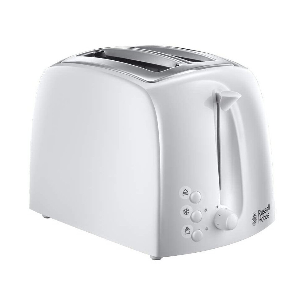 Russell Hobbs (White) 21641 Textures 2-Slice Toaster, 1000 W White