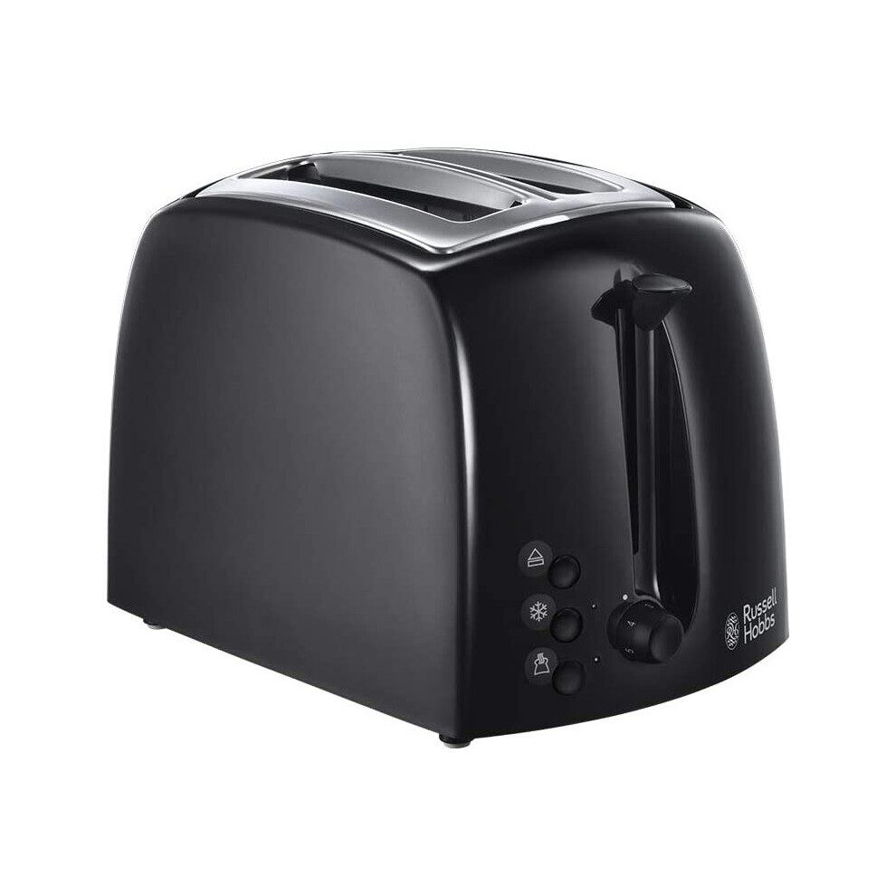 Russell Hobbs (Black) 21641 Textures 2-Slice Toaster, 1000 W Black