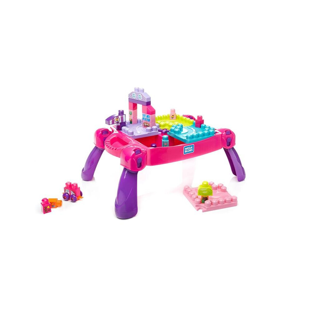 Mega Bloks Build N Learn Table Pink