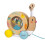 Janod Janod Pure Pull Along Snail - Plush Soft Toy 2