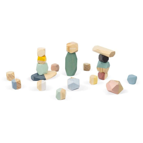 Janod Janod Sweet Cocoon Stacking Stones - Plush Soft Toy 2