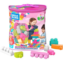Mega Bloks DCH54 Big Building Bag, Pink, 60 Pieces