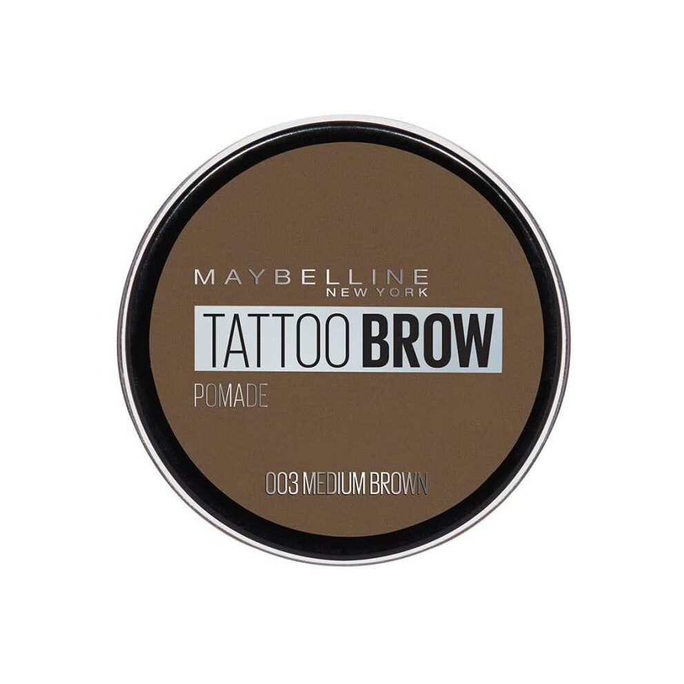 Maybelline Eyebrow, Tattoo Brow Longlasting Eyebrow Pomade Pot Medium Brown
