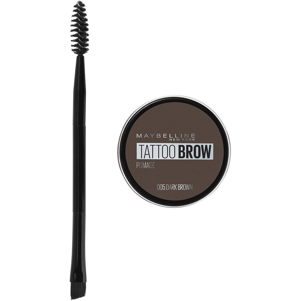 Maybelline Eyebrow, Tattoo Brow Longlasting Eyebrow Pomade Pot Dark Brown