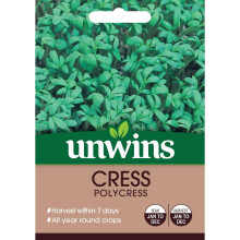 Unwins Grow Your Own Tasty Polycress Cress All Year Round Crops Seeds