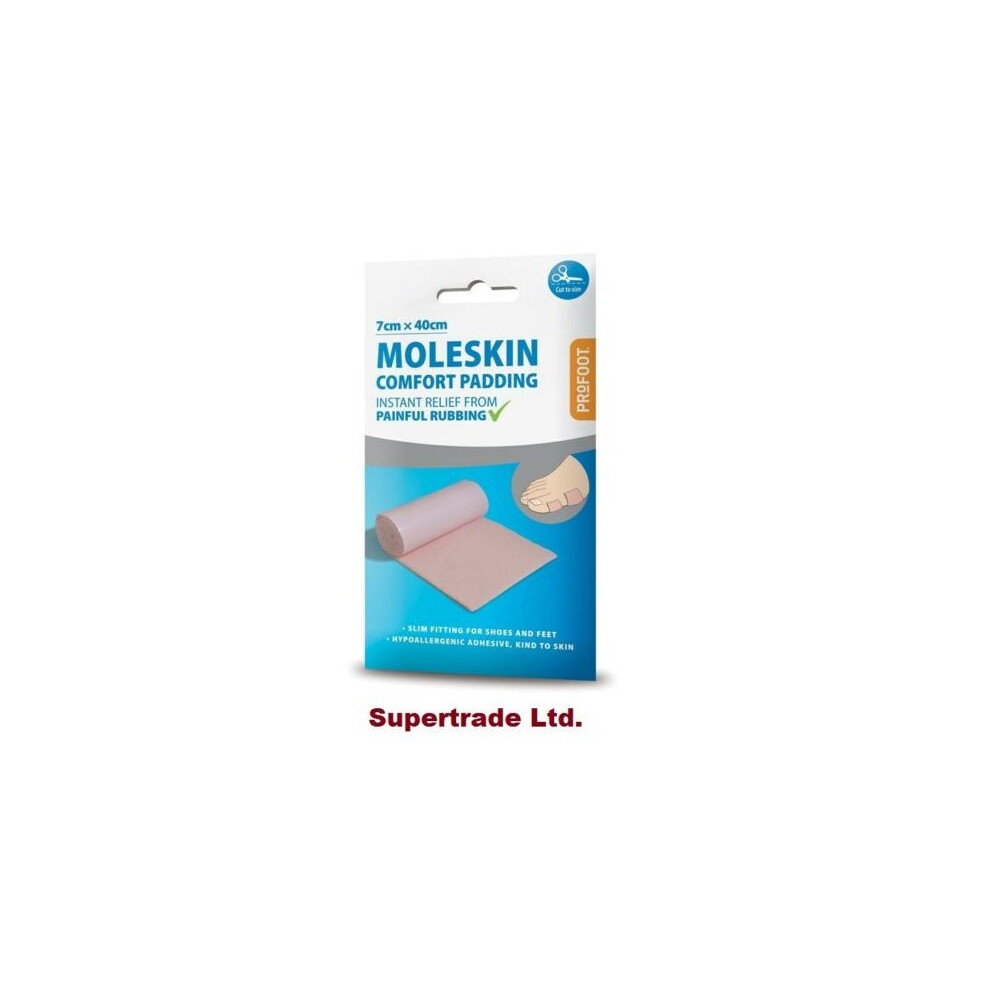 Profoot Moleskin Comfort Padding Sheet Instantly Relieves Friction 7Cnx40cm X 12