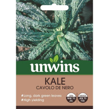 Unwins Grow Your Own Kale Cavolo De Nero High Yielding Vegetable Seeds