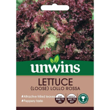 Unwins Grow Your Own Lettuce Loose Lollo Rossa Vegetable Seeds