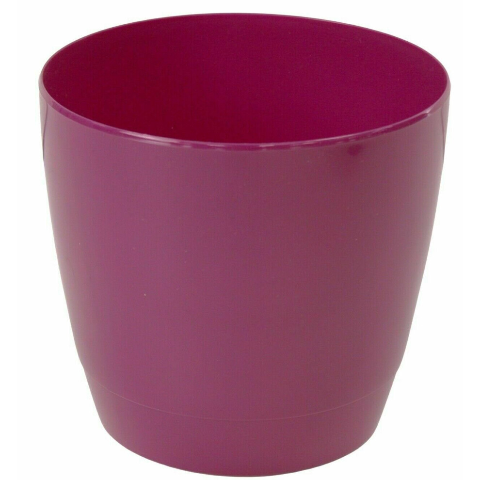 Set Of 4 Medium Plant Pots Indoor Outdoor Garden Flower 14cm Planters Mauve Pink-image-OPC-P6NRZ55-NEW