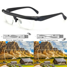 Lens Dial Adjustable Glasses Variable Focus Reading Distance Vision Eyeglasses