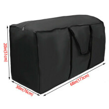 (Black, 173x76x51cm) Cushion Heavy Duty Waterproof Cover Storage Bag Furniture Covers Outdoor Garden