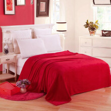 (Red, 100*140cm) Soft Throw Plush Flannel Fleece Faux Fur Blanket Warm Home Sofa Bed Cover Large