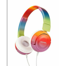 Roxel RX110 Rainbow Ergonomic Lightweight Wired Foldable Headphones with Mic
