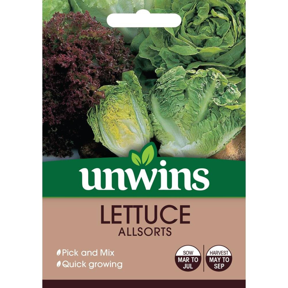 Unwins Grow Your Own Quick Growing Lettuce Allsorts Vegetable Seeds