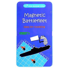 The Purple Cow- Battlefleet Game- Magnetic Travel Game for Kids and Adults. Classic Strategy Game for Thinking - Board Game