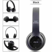 (black) Wireless Bluetooth Headset Gaming Headphones Foldable Stereo Noise Cancelling