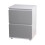 Skagen (White Carcass and Grey Drawers) 2 Drawer Wooden Bedside Cabinet Side Table 1