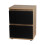 Skagen (Oak Carcass and Black Drawers) 2 Drawer Wooden Bedside Cabinet Side Table 1