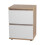 Skagen (Oak Carcass and White Drawers) 2 Drawer Wooden Bedside Cabinet Side Table 1