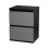 Skagen (Black Carcass and Grey Drawers) 2 Drawer Wooden Bedside Cabinet Side Table 1