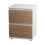 Skagen (White Carcass and Oak Drawers) 2 Drawer Wooden Bedside Cabinet Side Table 1