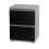 Skagen (Grey Carcass and Black Drawers) 2 Drawer Wooden Bedside Cabinet Side Table 1