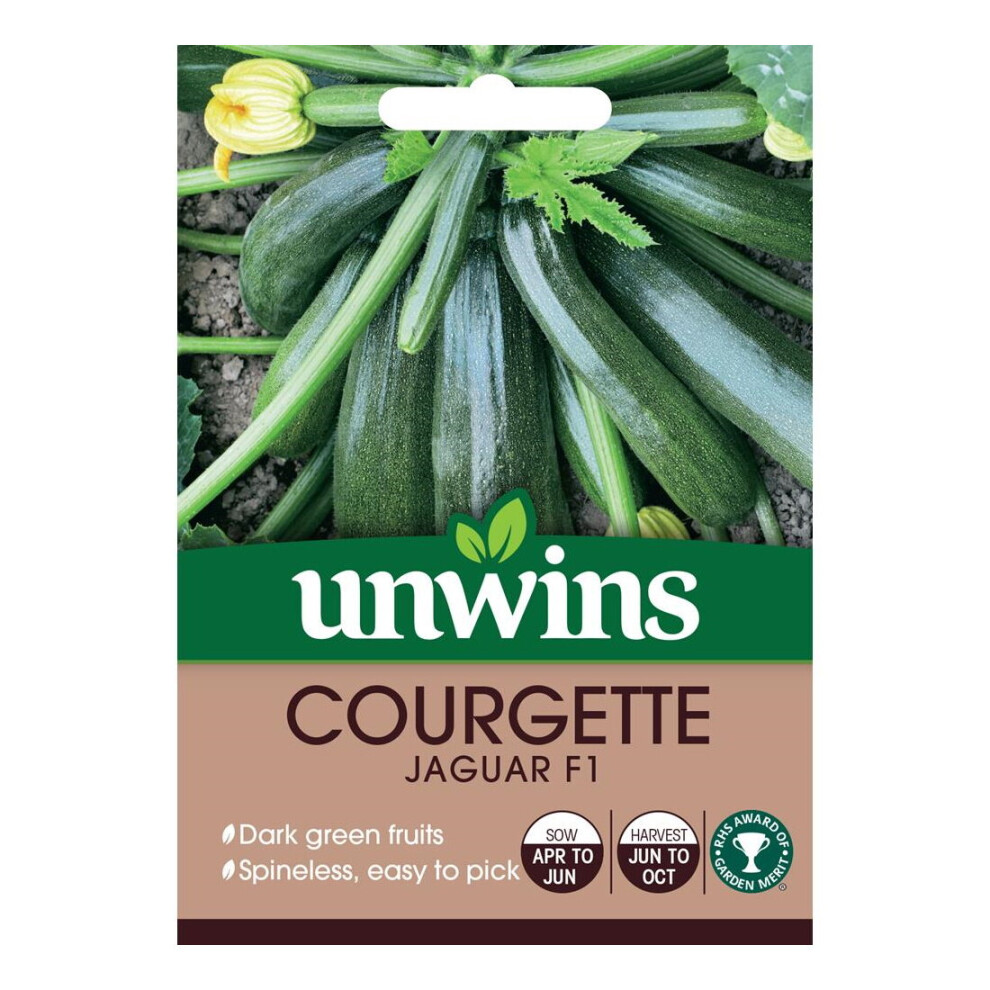 Unwins Grow Your Own Courgette Jaguar F1 Vegetable Seeds