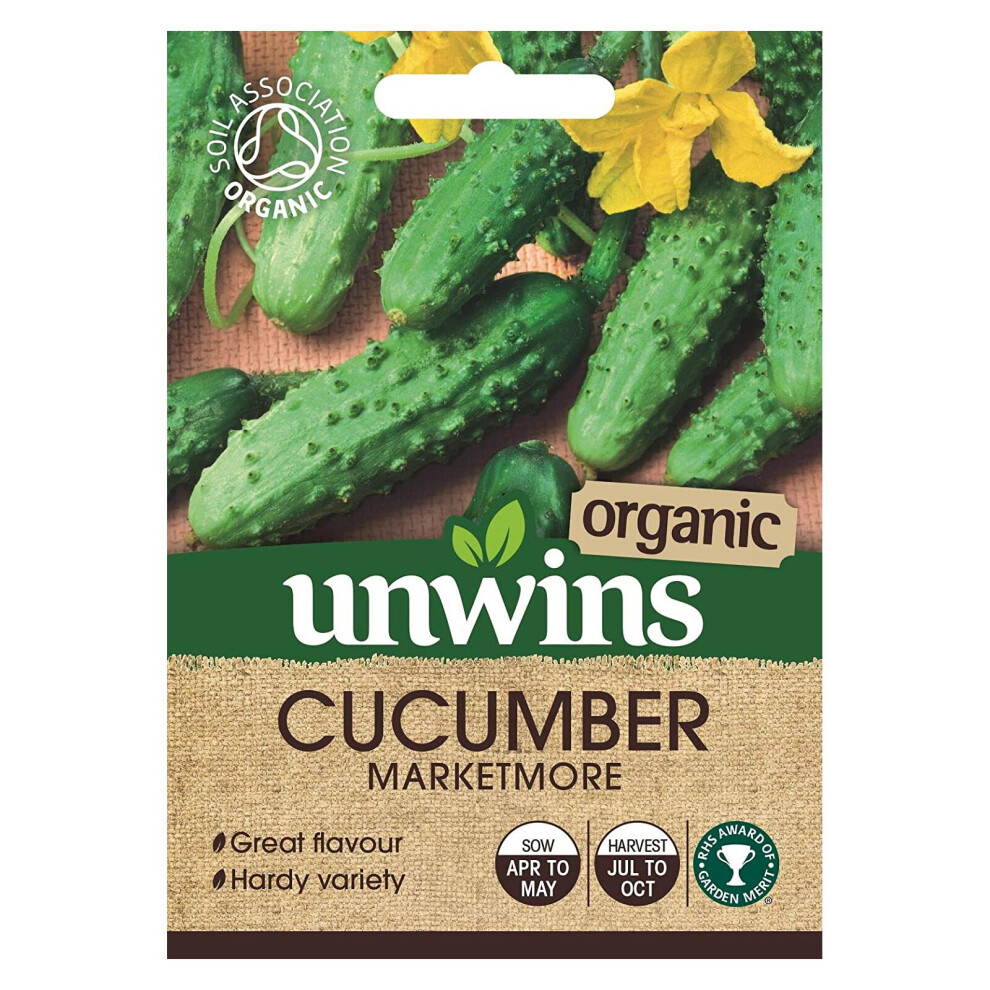 Unwins Grow Your Own Marketmore Cucumber Vegetable Seeds