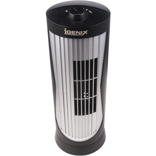 Igenix Igenix Mini Tower Fan - Black/Silver 1