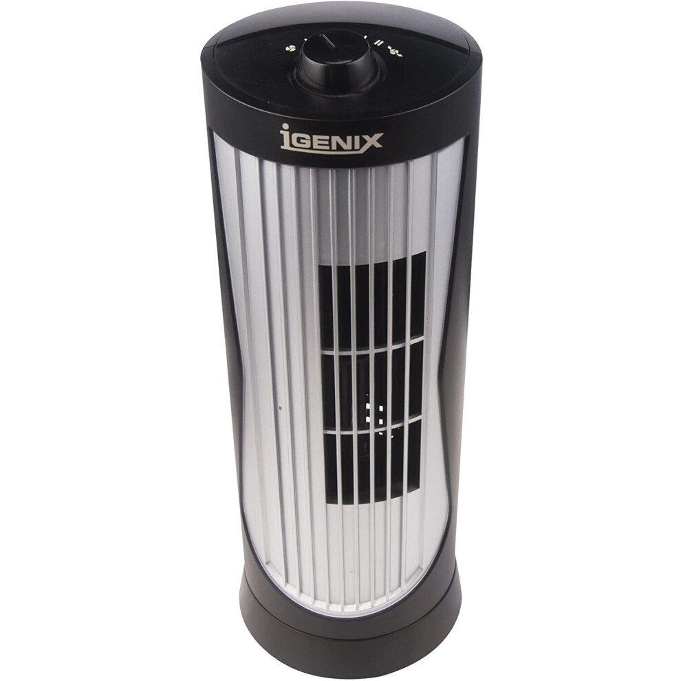 Igenix Mini Tower Fan - Black/Silver